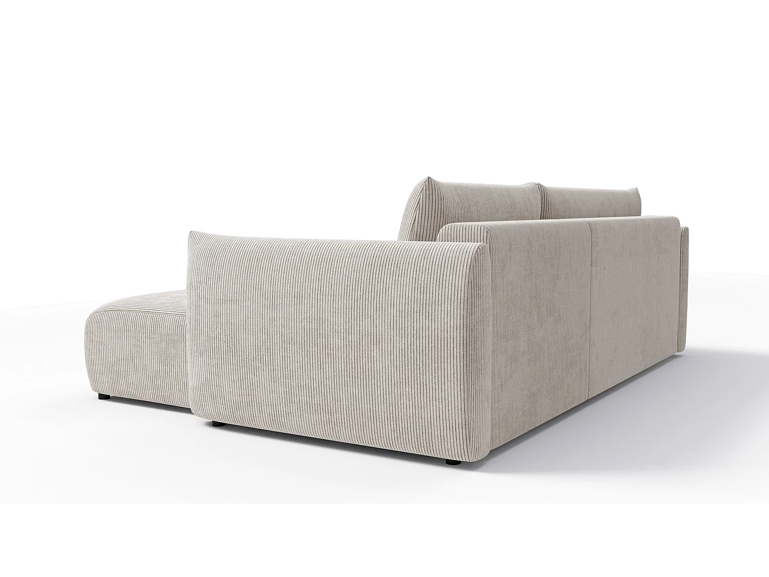 CANAPE D'ANGLE TAUER 3 places, blanc perle