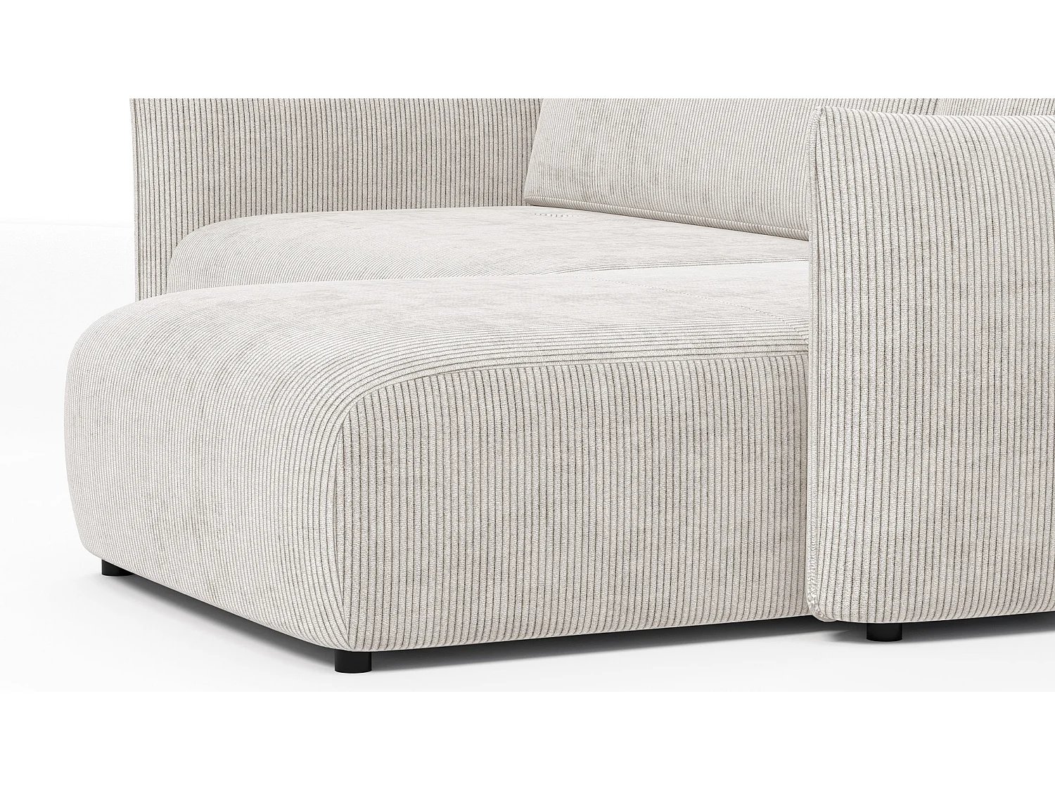 CANAPE D'ANGLE TAUER 3 places, blanc perle