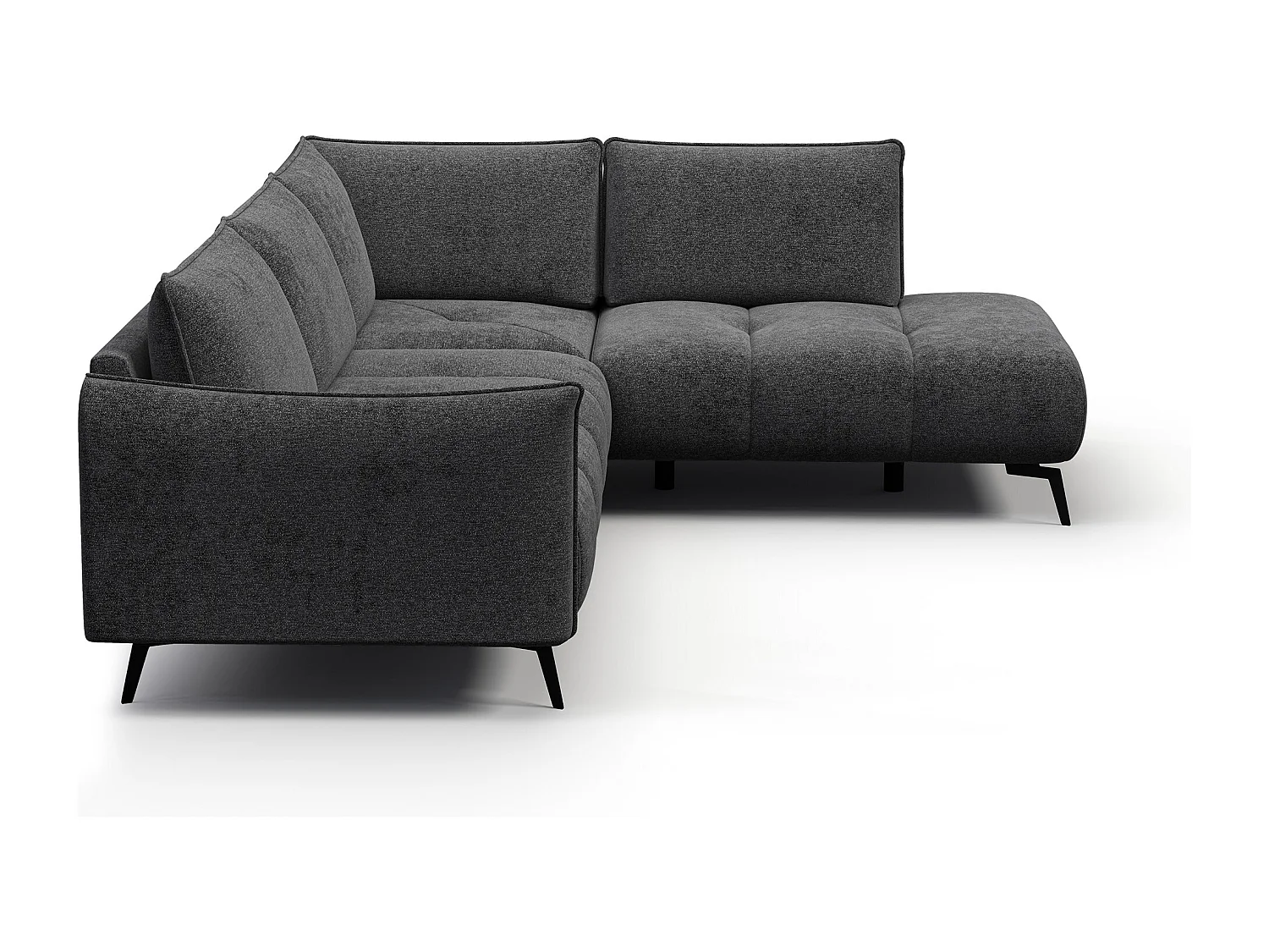 CANAPE D'ANGLE AERA 5 places, gris foncé