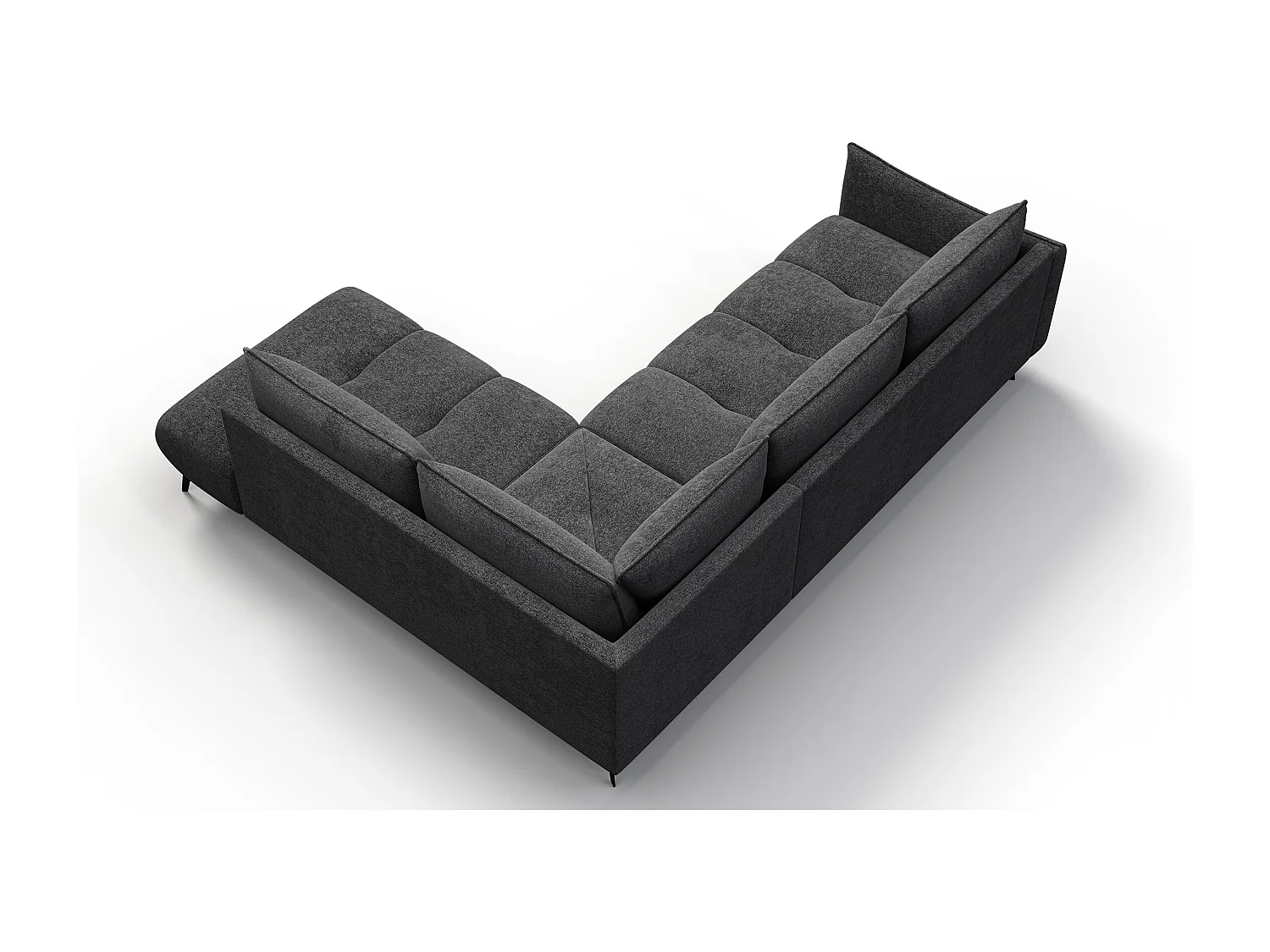 CANAPE D'ANGLE AERA 5 places, gris foncé