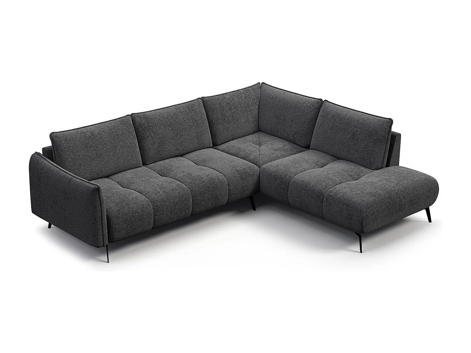 Ecksofa 5-Sitzer rechts AERA, dunkelgrau