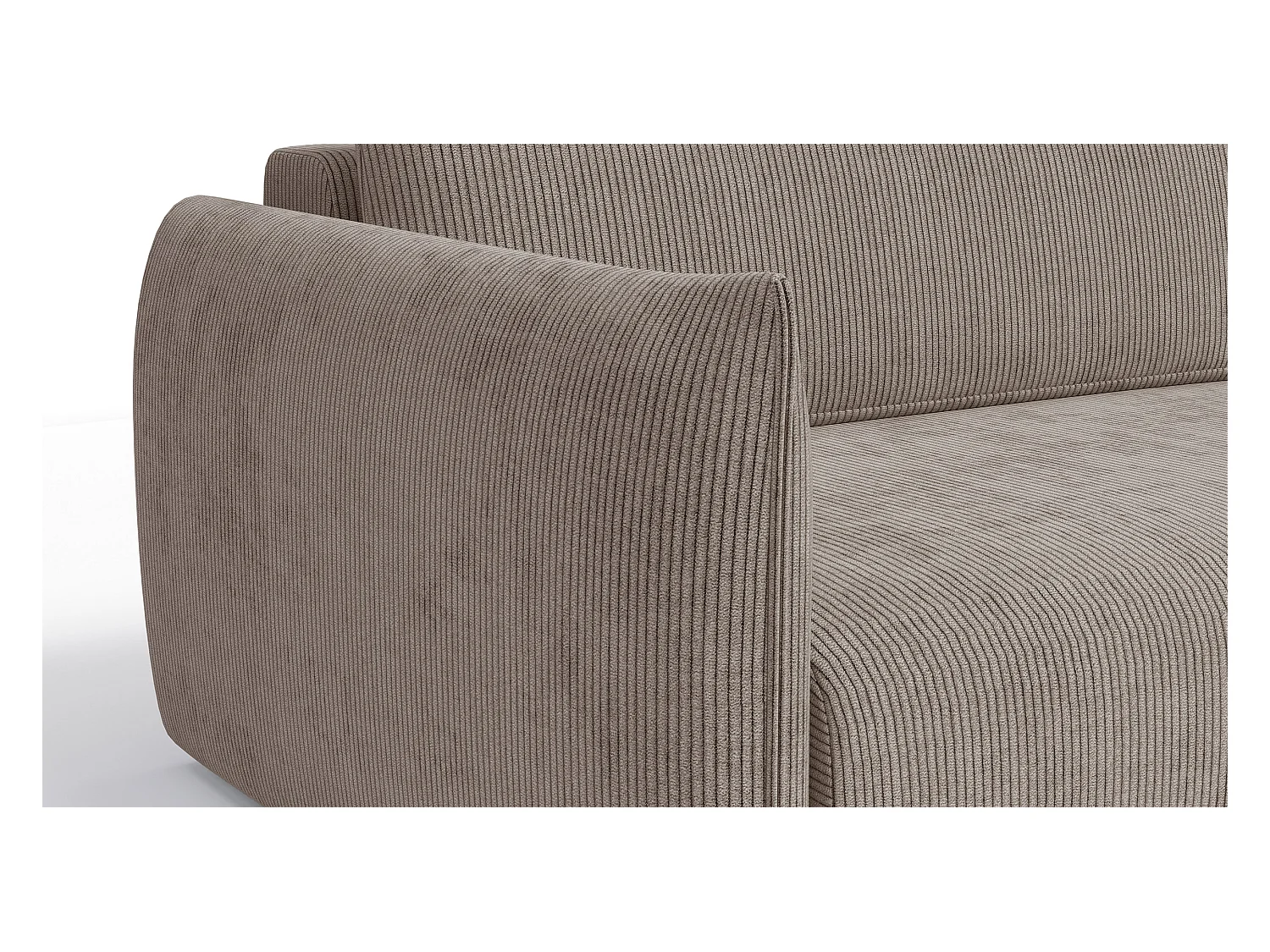 CANAPE D'ANGLE TAUER 3 places, taupe