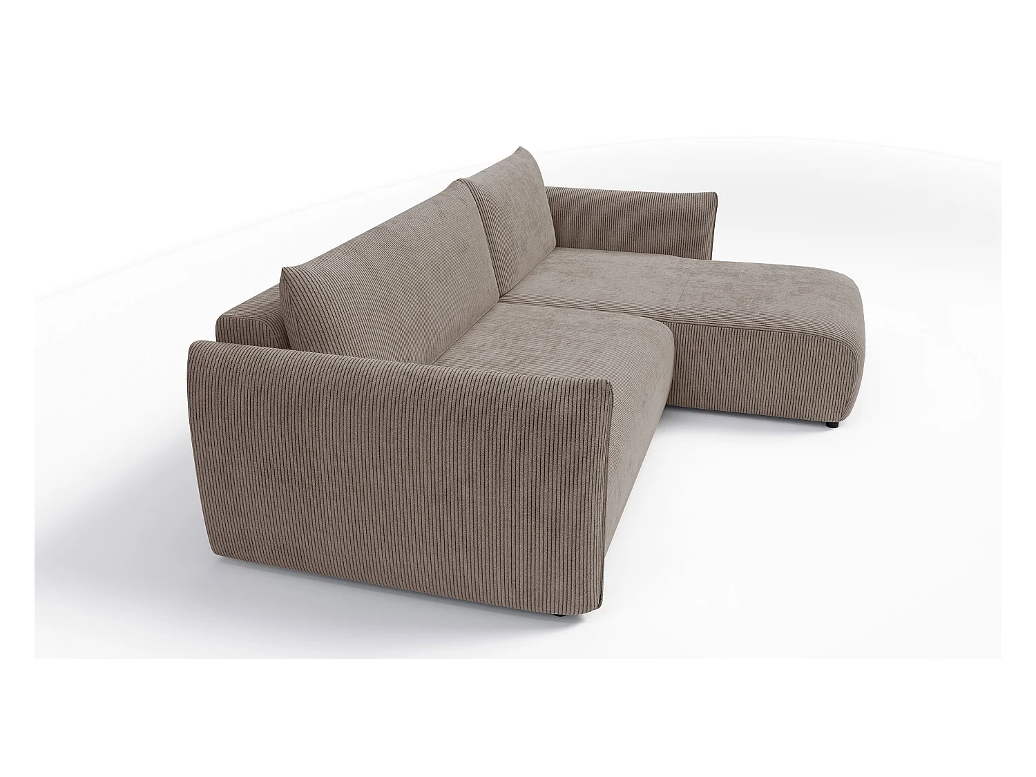 CANAPE D'ANGLE TAUER 3 places, taupe