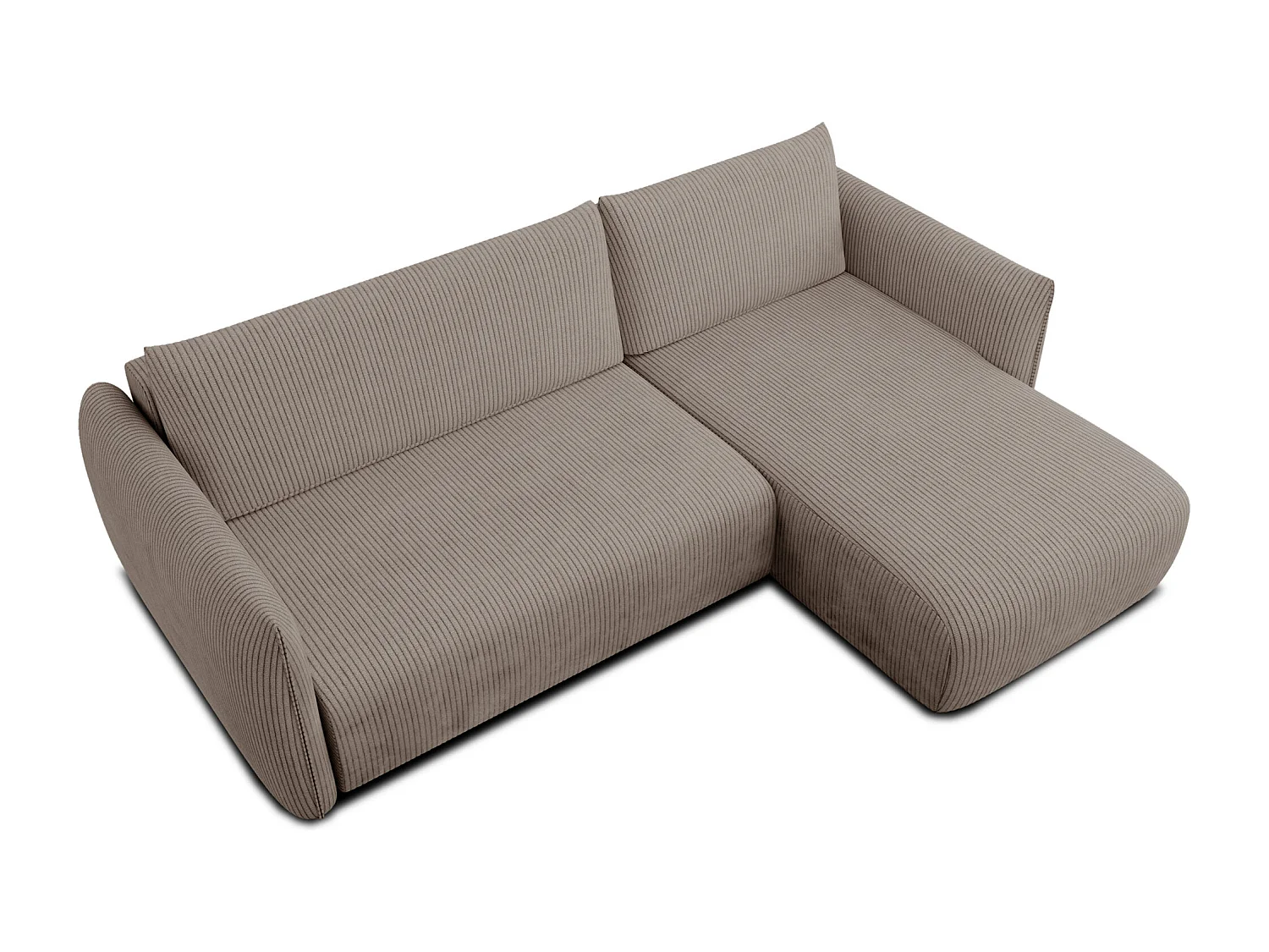 TAUER Ecksofa 3-Sitzer links, taupe