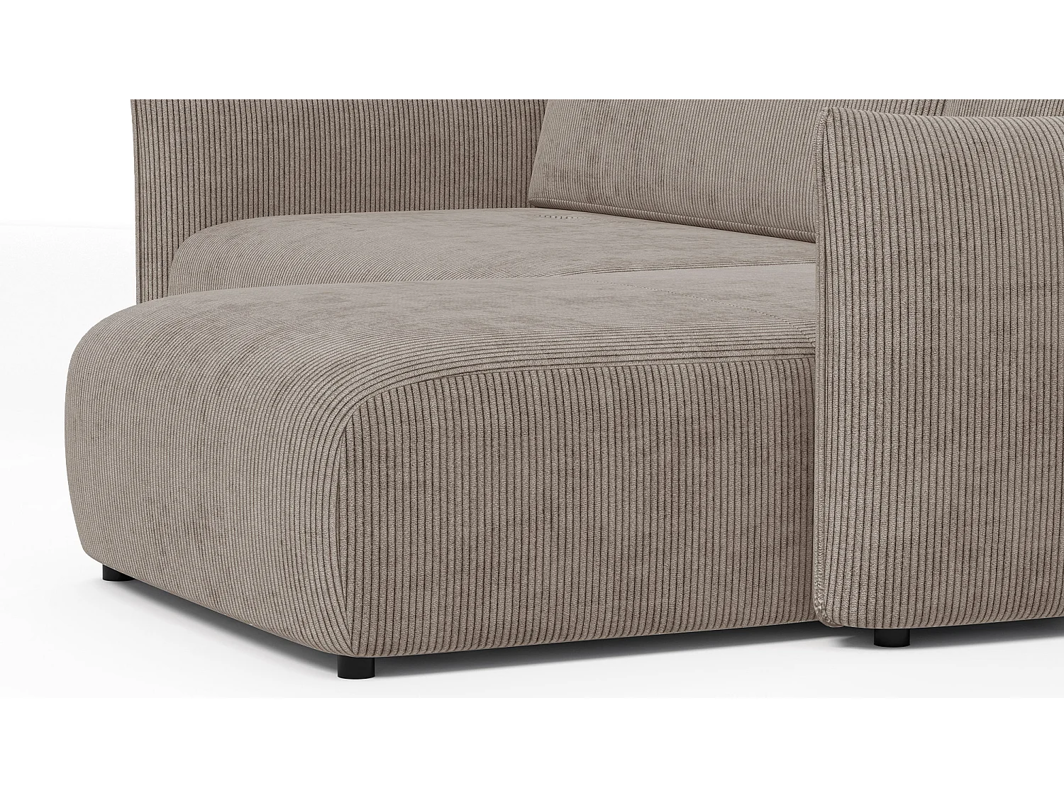 TAUER Ecksofa 3-Sitzer links, taupe