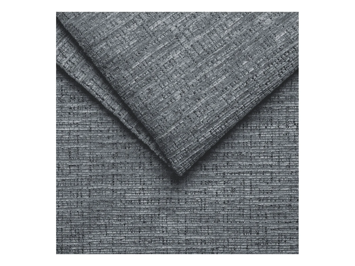 CANAPÉ D'ANGLE BUBBARA 4 places, tissu gris foncé