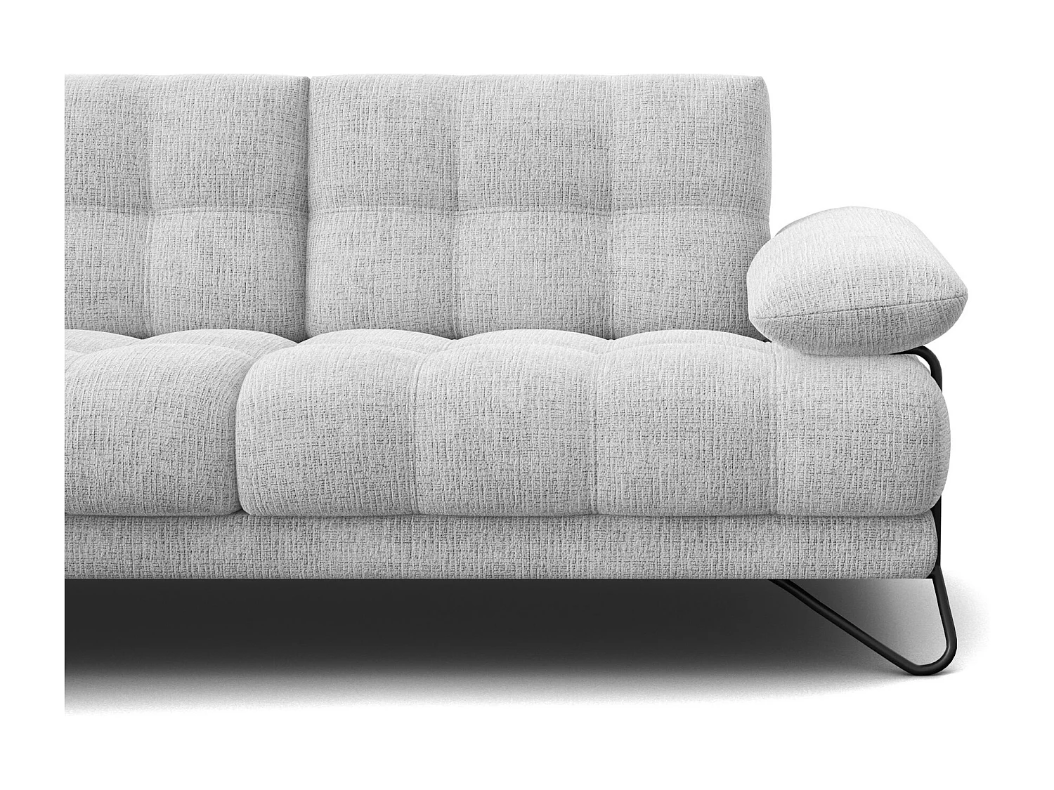 BUBBARA Ecksofa 5-Sitzer links, hellgrau