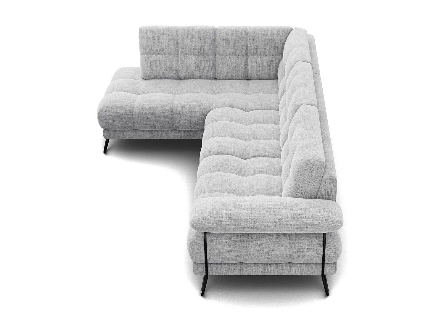 BUBBARA Ecksofa 5-Sitzer links, hellgrau