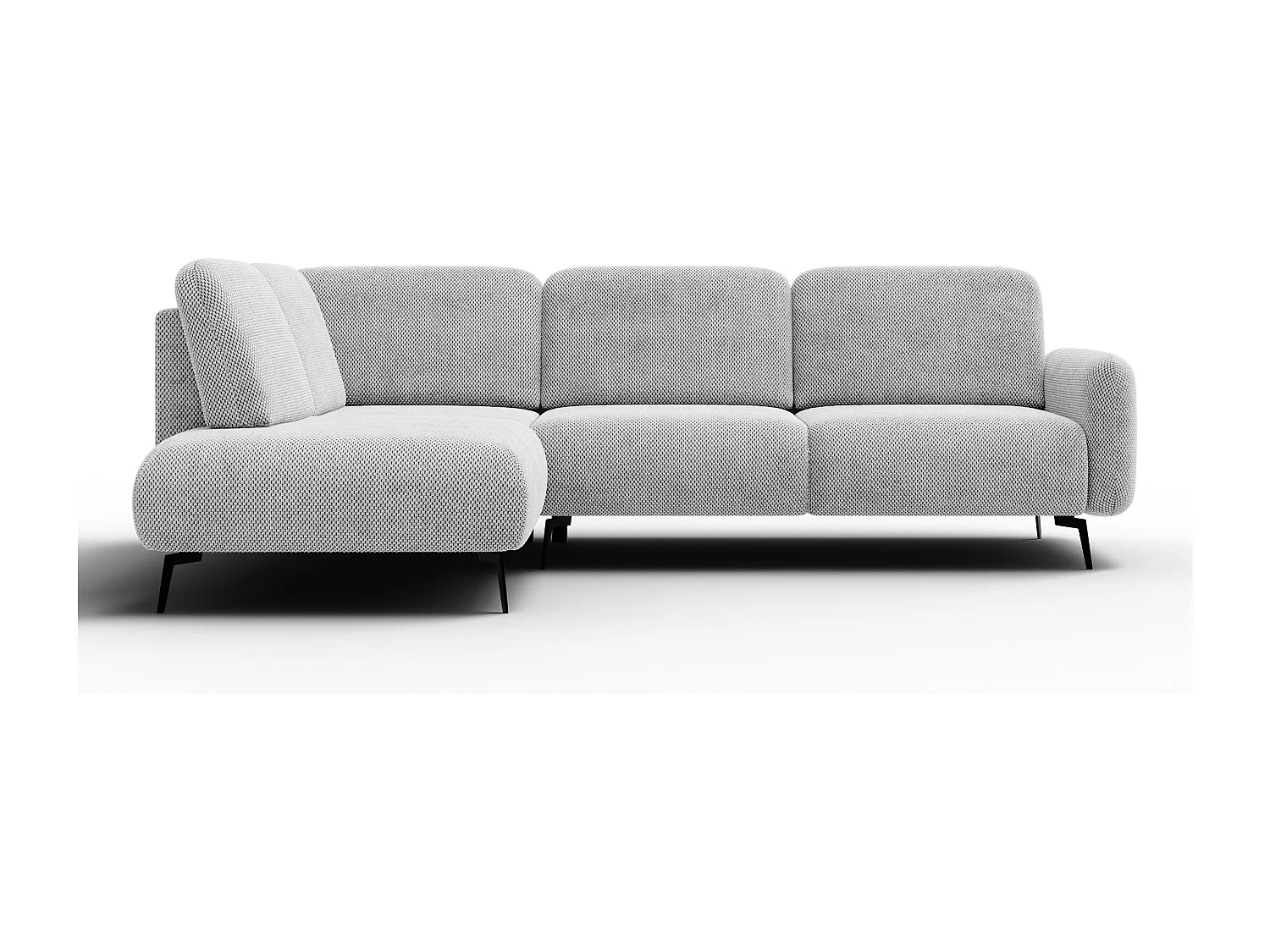 5-Sitzer-Ecksofa links FEBE, hellgrau