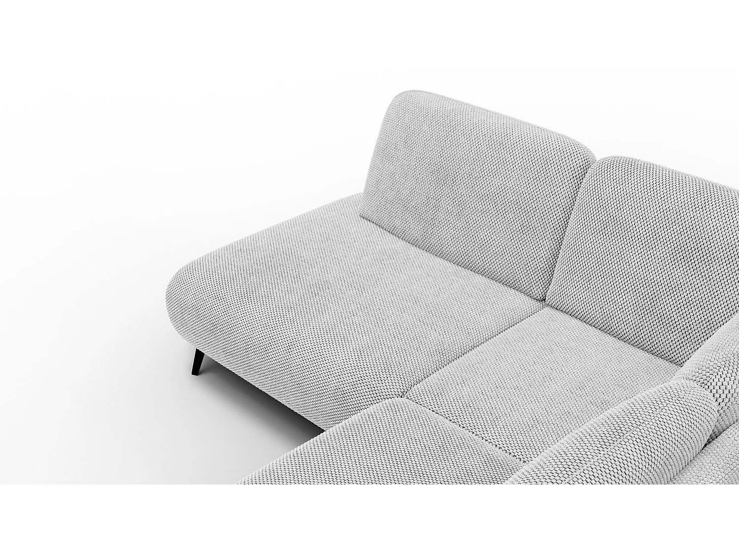 5-Sitzer-Ecksofa links FEBE, hellgrau