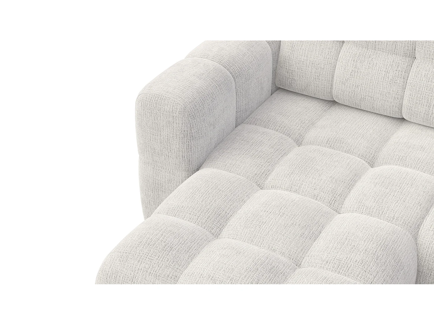 CLOUDI Ecksofa 4-Sitzer links, creme