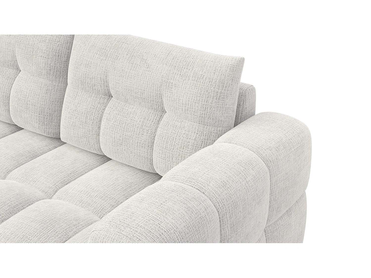 CLOUDI Ecksofa 4-Sitzer links, creme