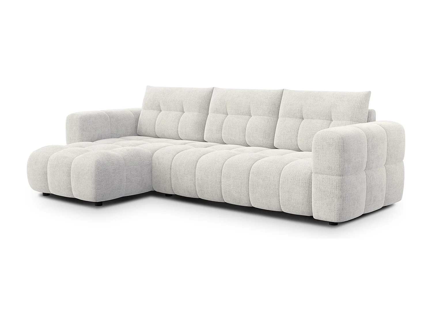 CLOUDI Ecksofa 4-Sitzer links, creme