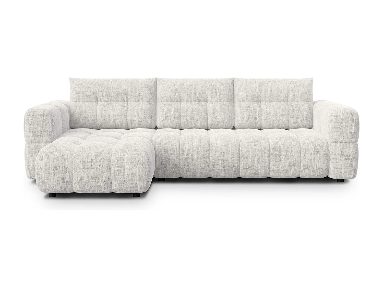 CLOUDI Ecksofa 4-Sitzer links, creme