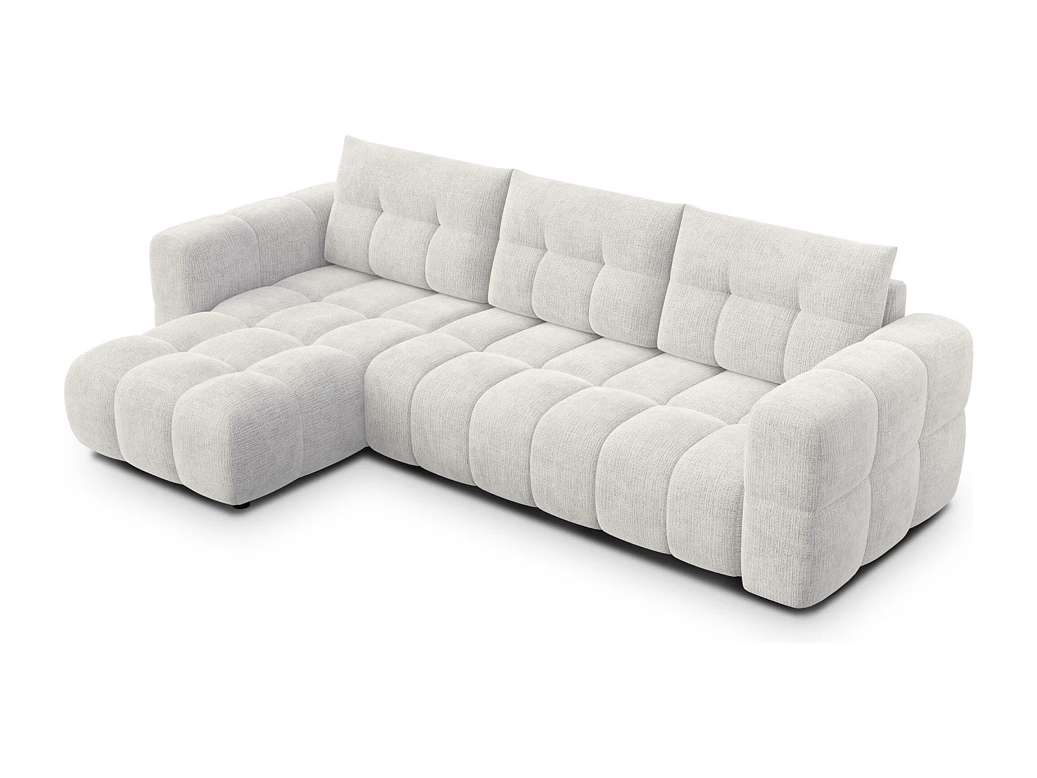 CLOUDI Ecksofa 4-Sitzer links, creme