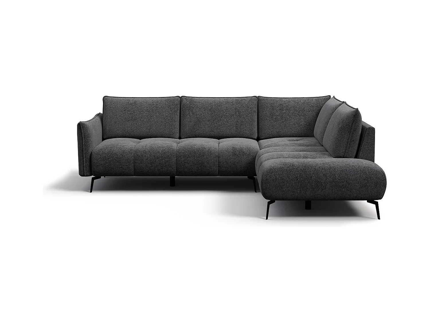 CANAPE D'ANGLE AERA 5 places, gris foncé