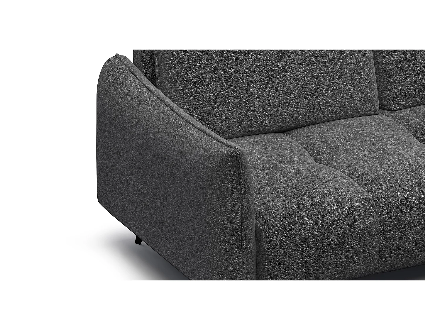 CANAPE D'ANGLE AERA 5 places, gris foncé