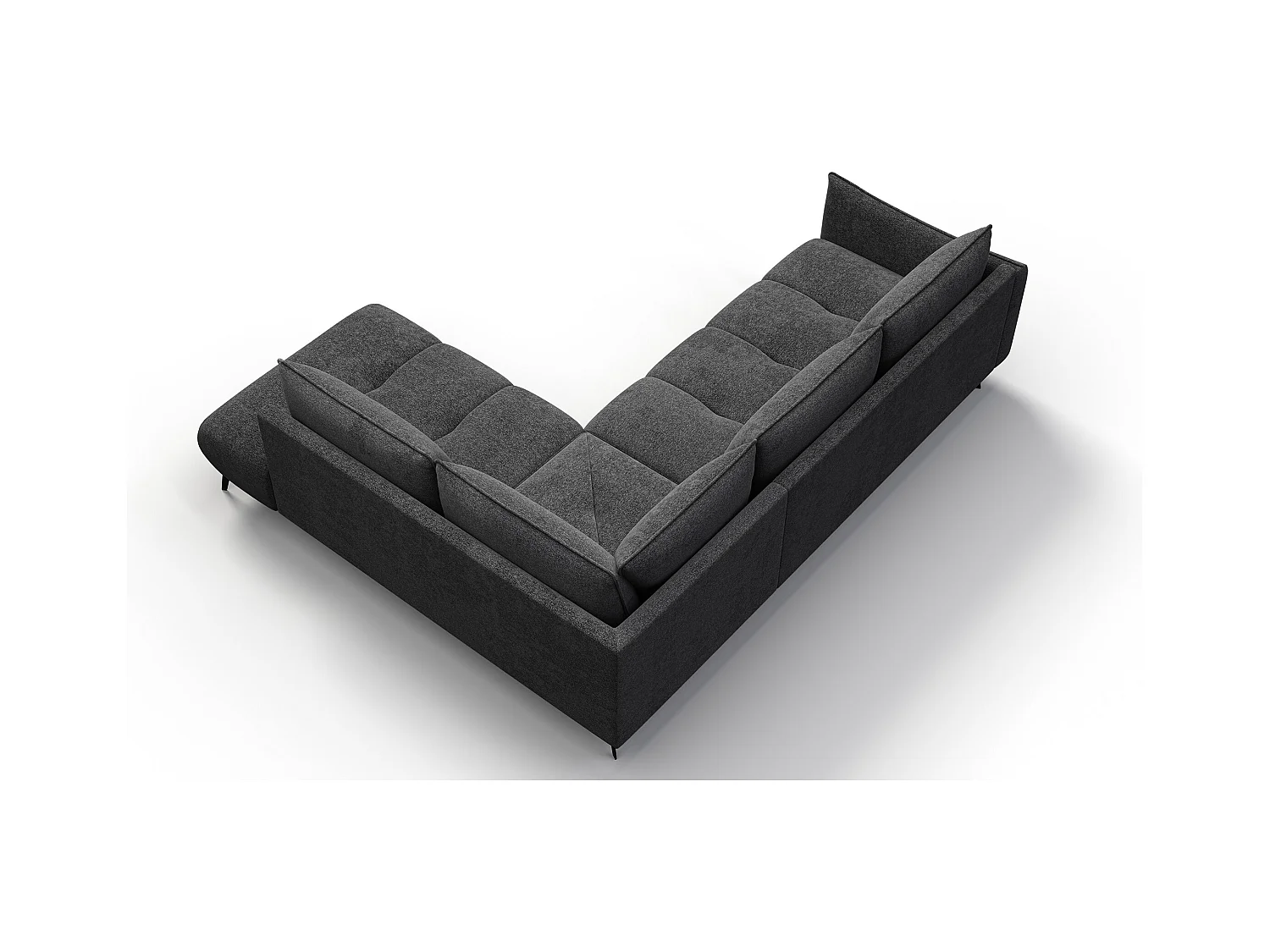 CANAPE D'ANGLE AERA 5 places, gris foncé