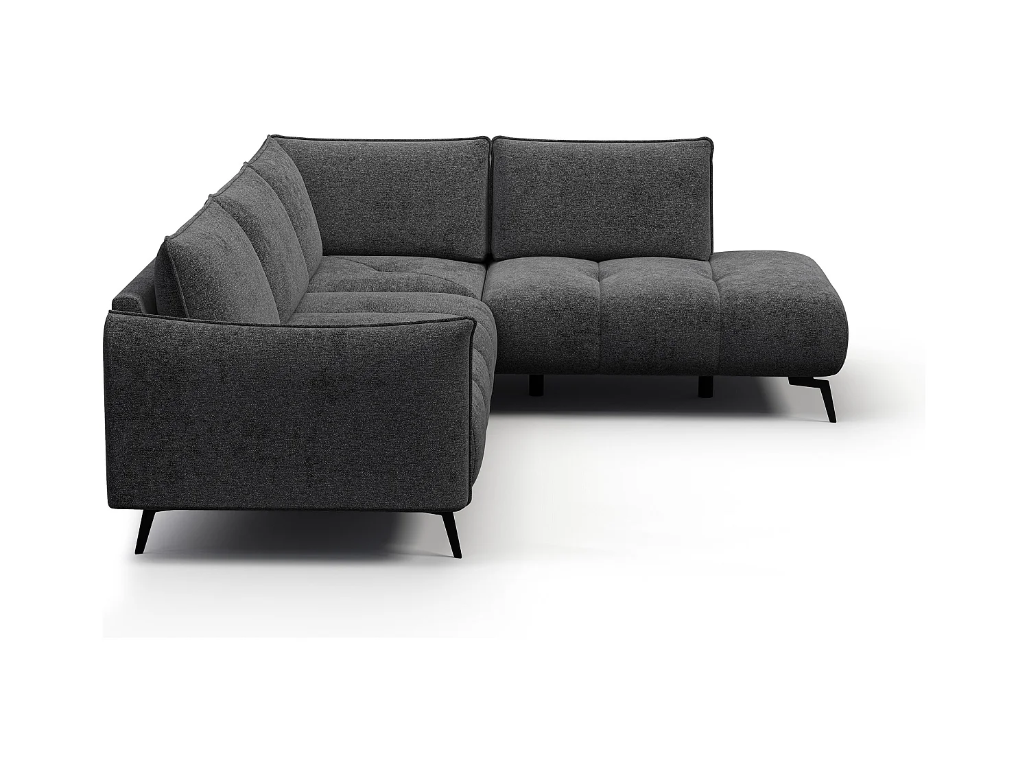 CANAPE D'ANGLE AERA 5 places, gris foncé