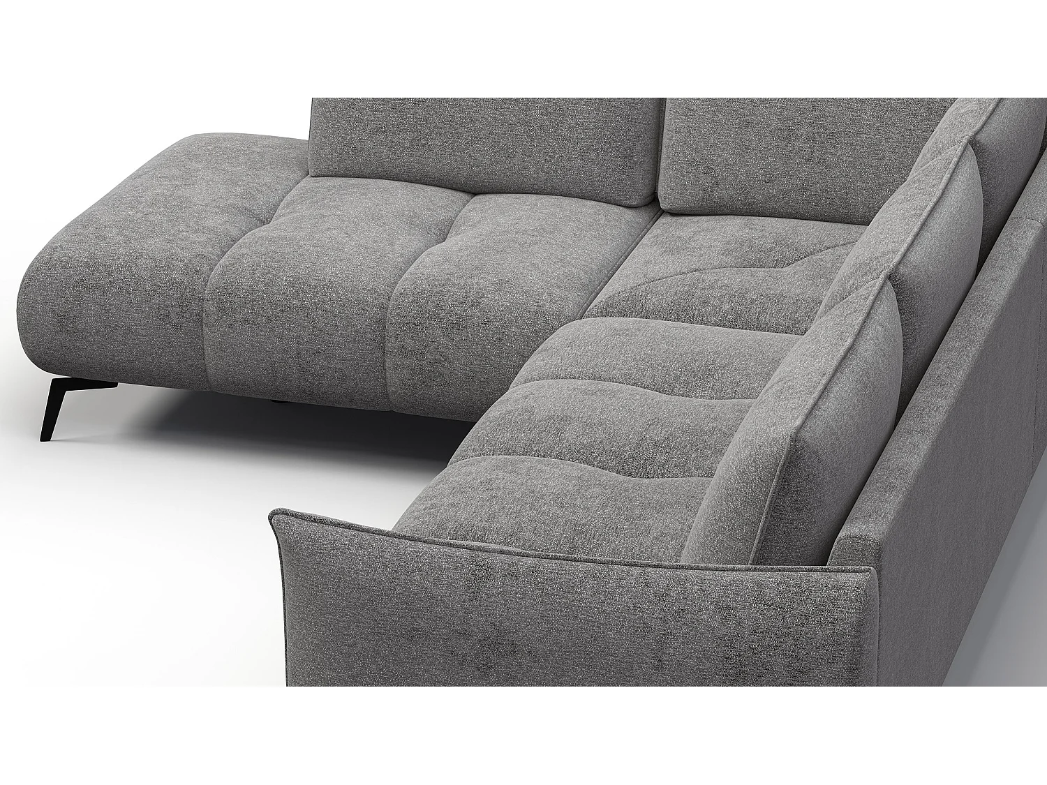 Ecksofa 5-Sitzer links AERA, platingrau