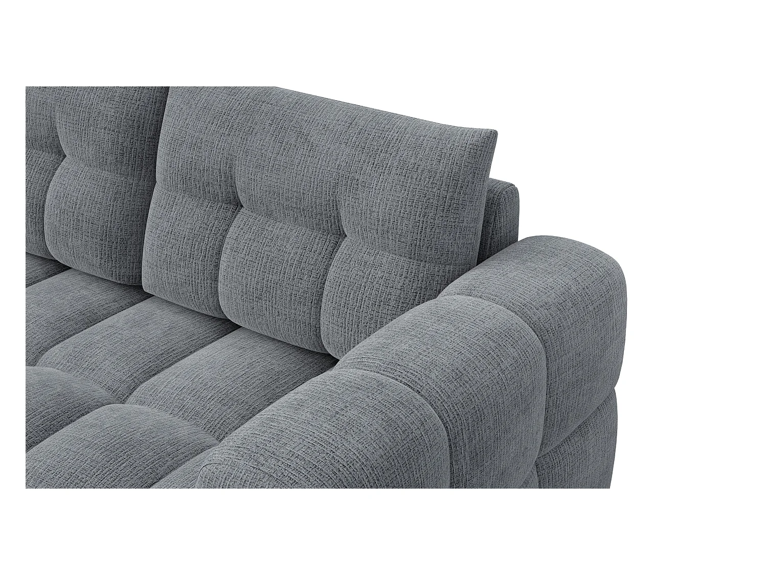 CANAPE D'ANGLE CLOUDI 4 places, gris foncé