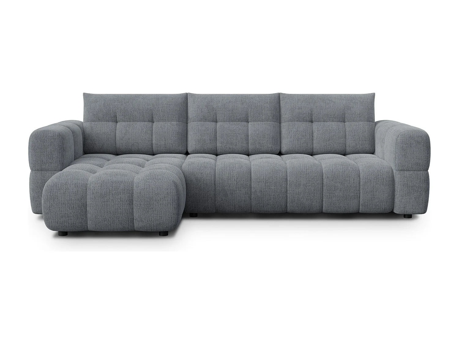 CLOUDI Ecksofa 4-Sitzer links, dunkelgrau