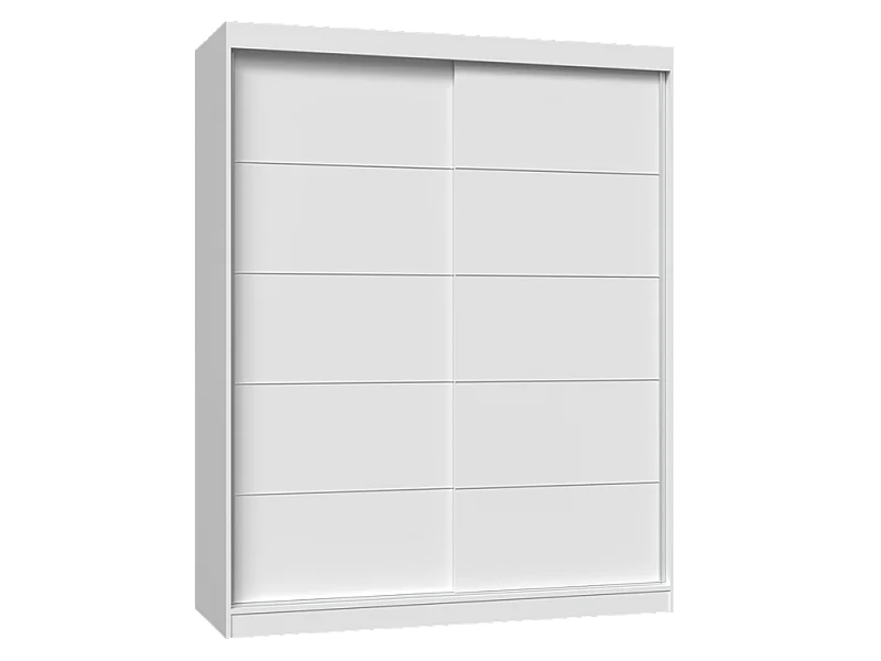 Szafa IGA 160 | Biała | 160x61x200 cm |Szafa Przesuwna