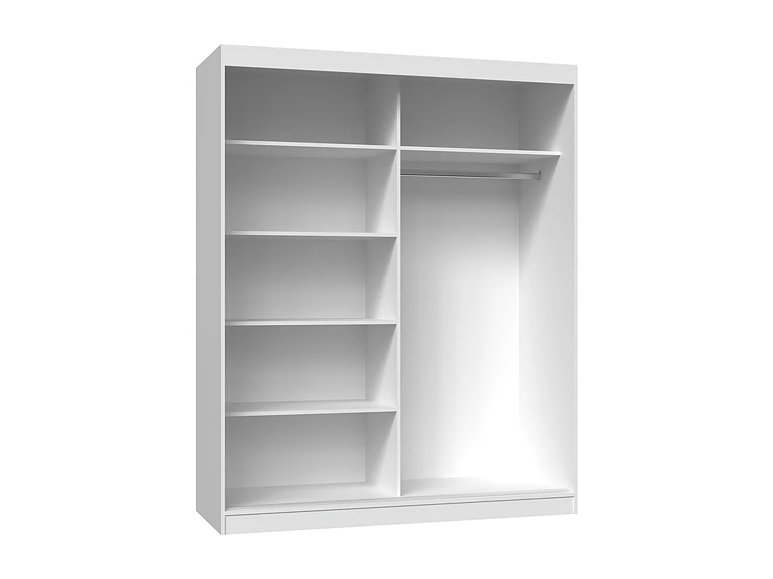 Szafa IGA 160 | Biała | 160x61x200 cm |Szafa Przesuwna