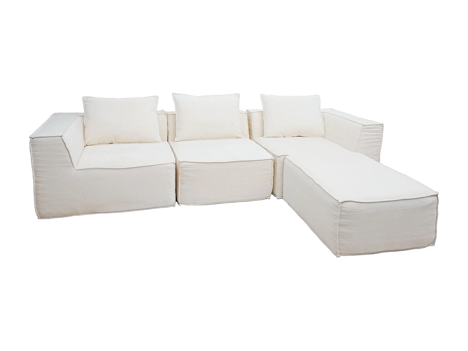 Sofagruppe MCW-O54 (4-delt),  cremefarvet