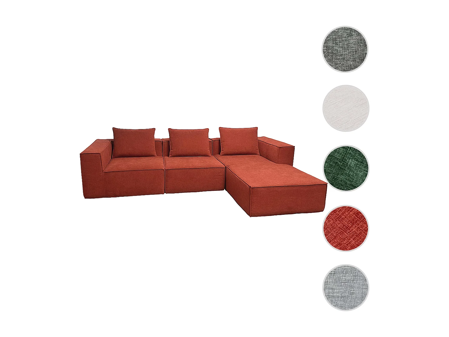 Ensemble canapé MCW-O54 (4 pièces),  terre cuite