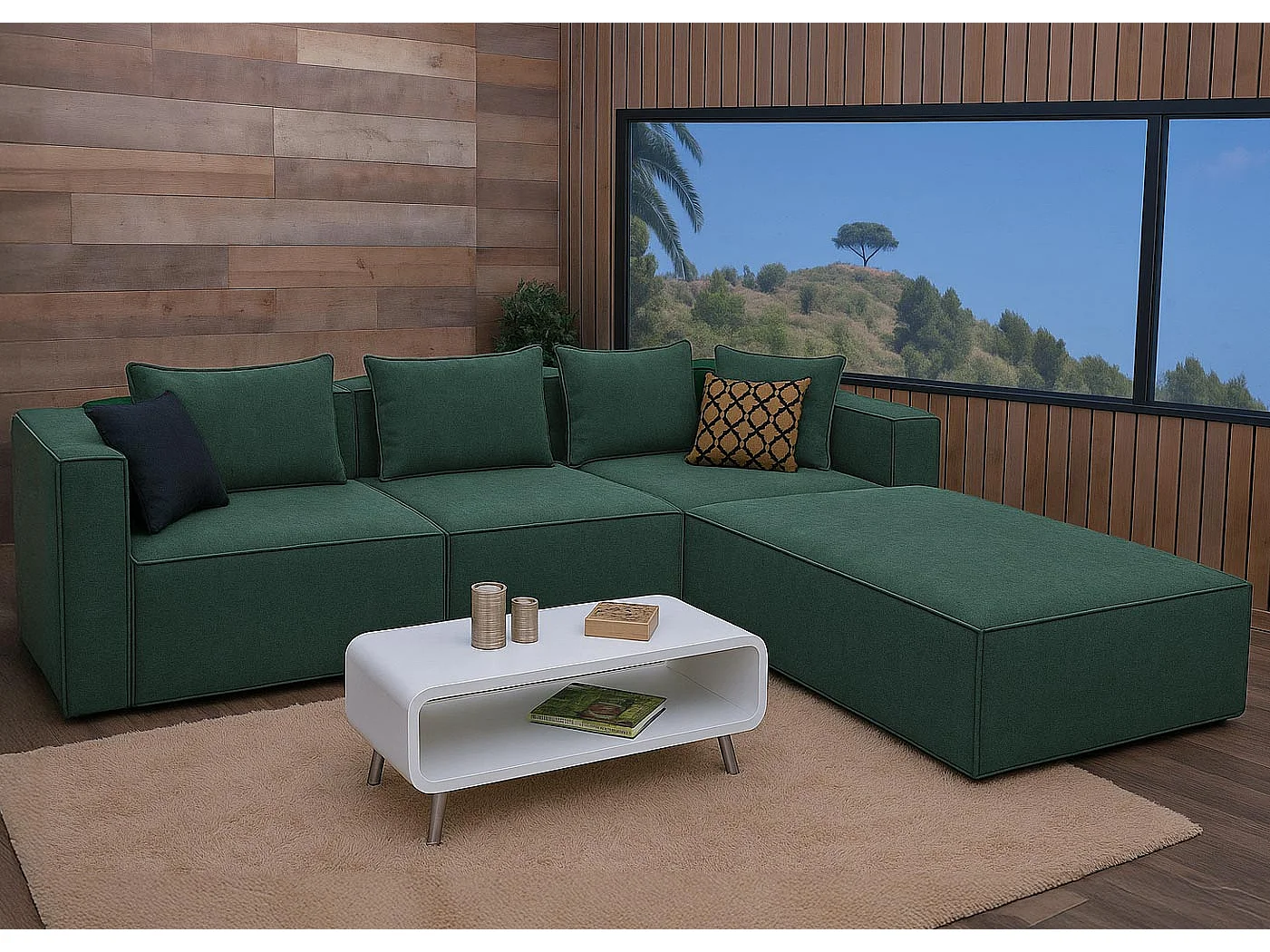 Bankstel MCW-O54 (4-delig),  groen