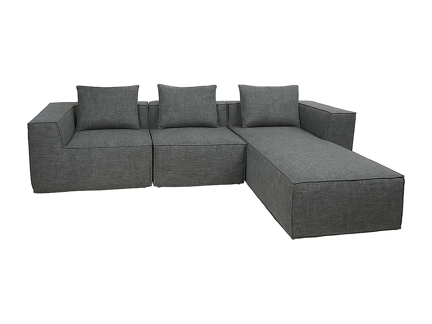 Ensemble canapé MCW-O54 (4 pièces),  gris foncé