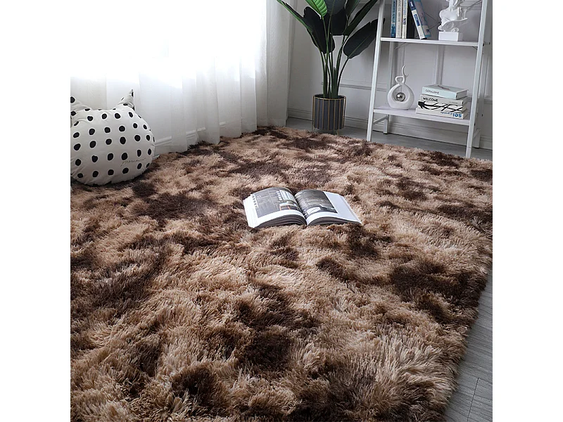 Plüschteppich Shaggy Plüsch Rabbit 160x220 cm weich XXL braun