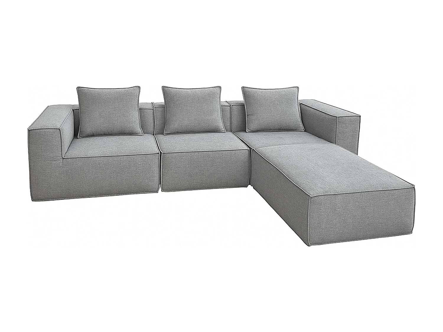 Bankstel MCW-O54 (4-delig),  lichtgrijs