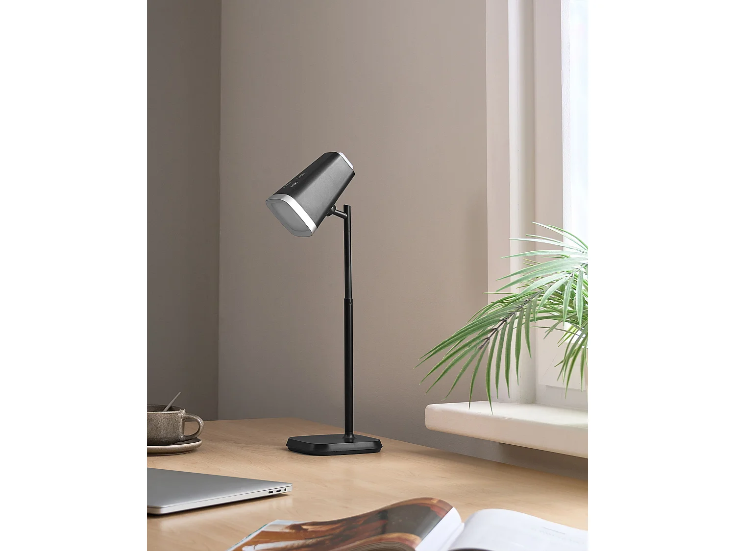 Lampe de bureau LED MUSCA Avec variateur Noir