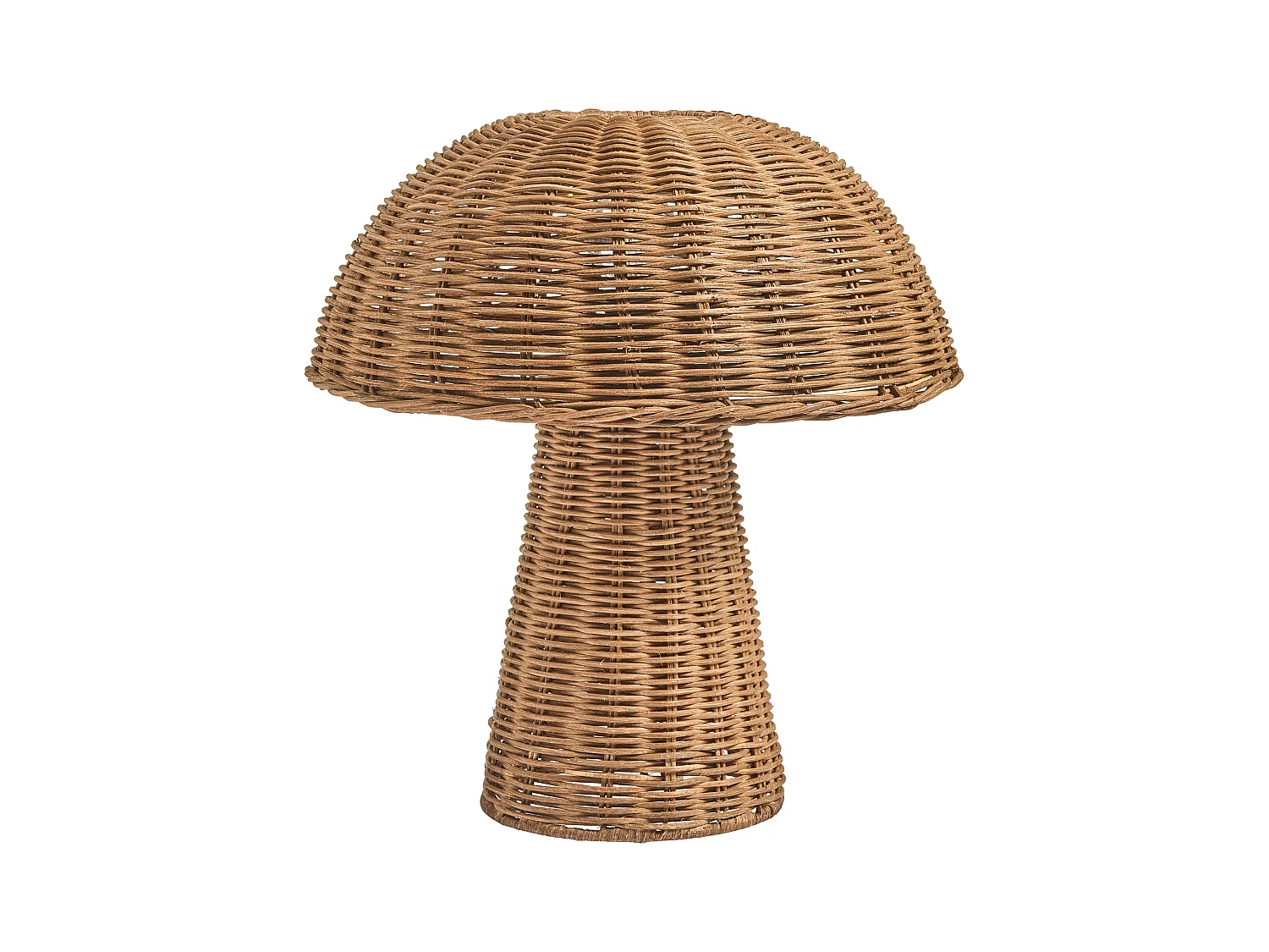 Lampe à poser Champignon ALERO Rotin Naturel