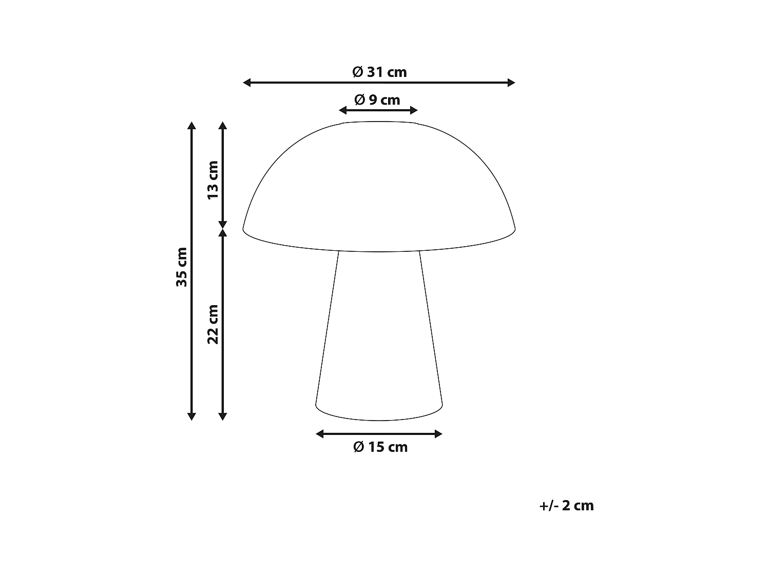 Lampe à poser Champignon ALERO Rotin Naturel