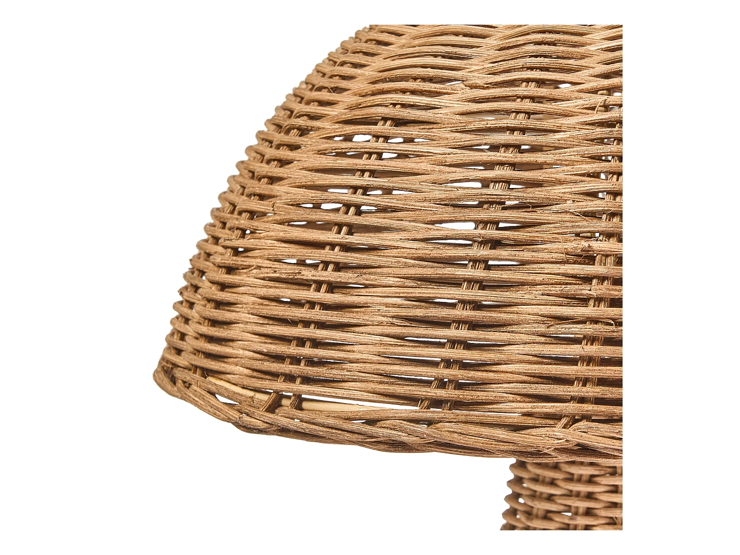 Lampe à poser Champignon ALERO Rotin Naturel