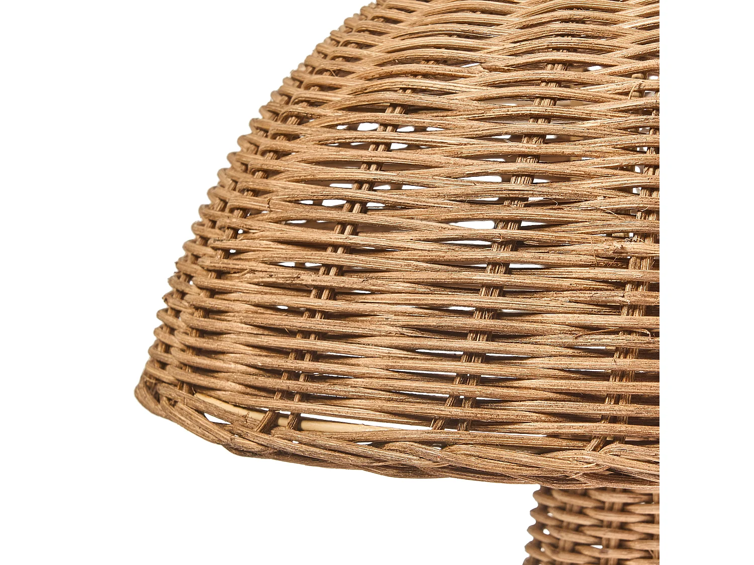 Lampe à poser Champignon ALERO Rotin Naturel