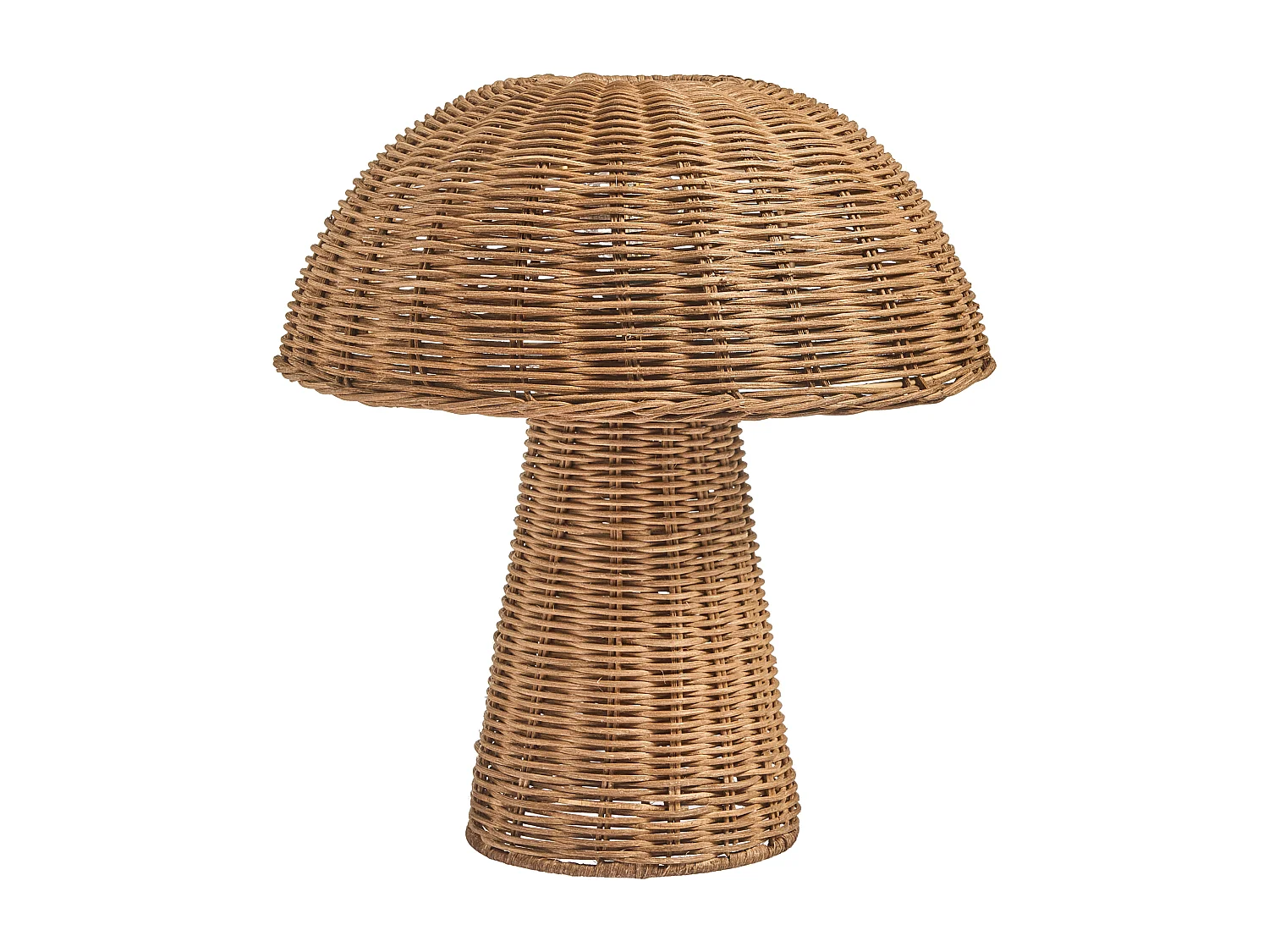 Lampe à poser Champignon ALERO Rotin Naturel