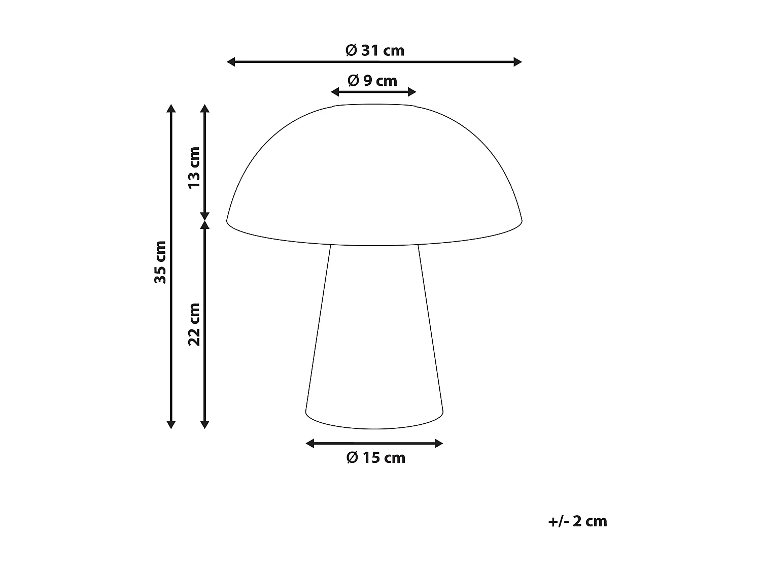 Lampe à poser Champignon ALERO Rotin Naturel