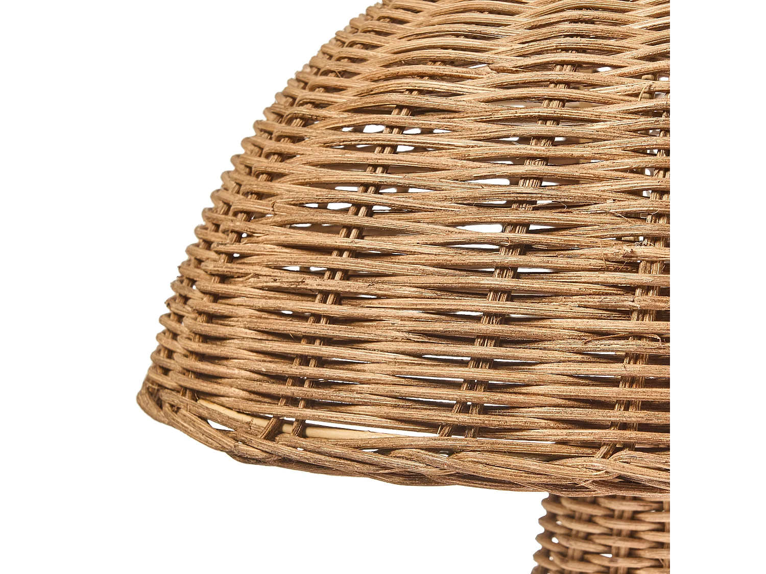 Lampe à poser Champignon ALERO Rotin Naturel