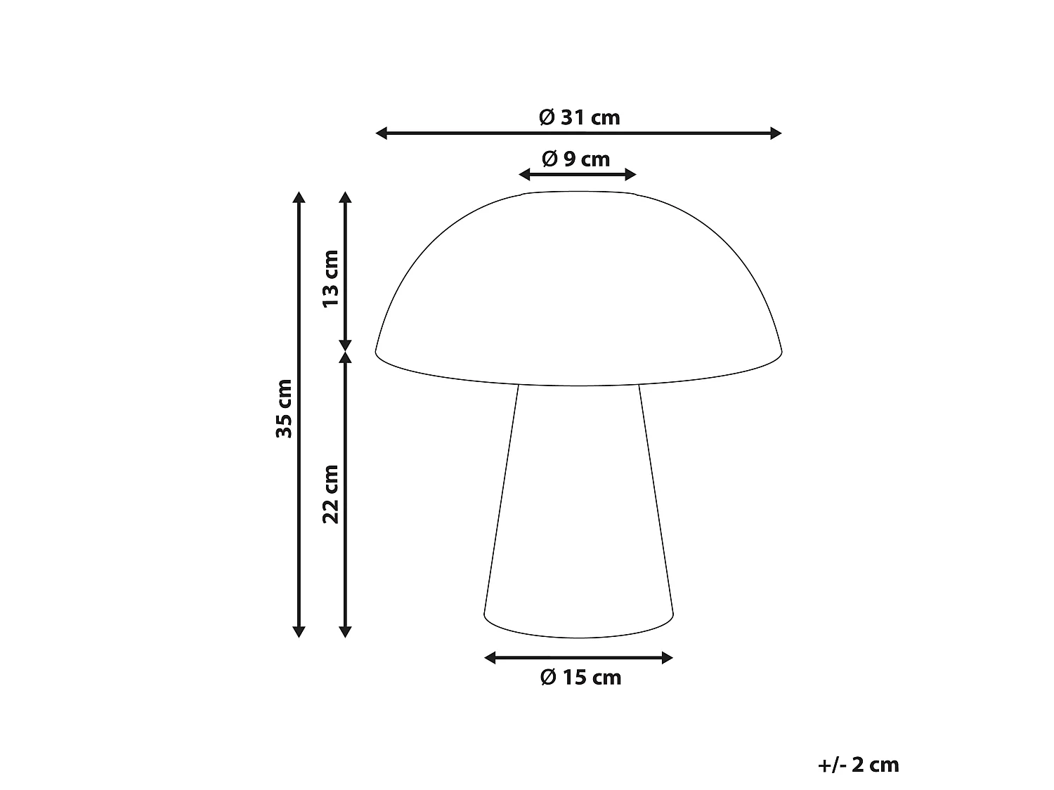 Lampe à poser Champignon ALERO Rotin Naturel