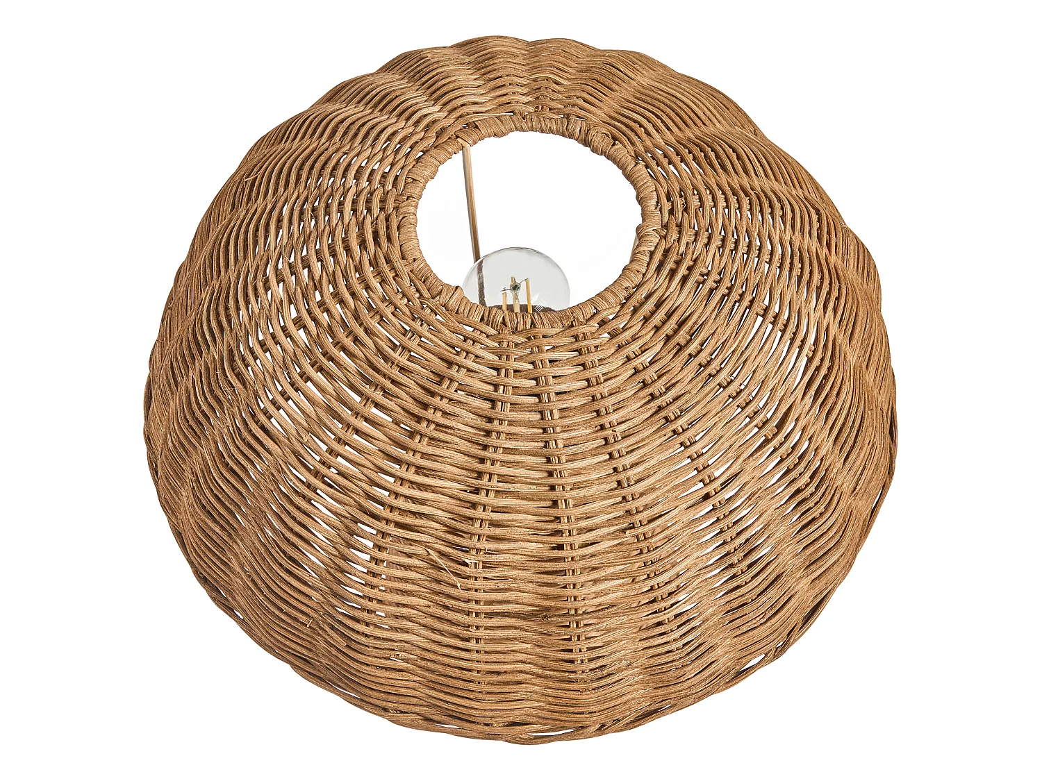 Lampe à poser Champignon ALERO Rotin Naturel