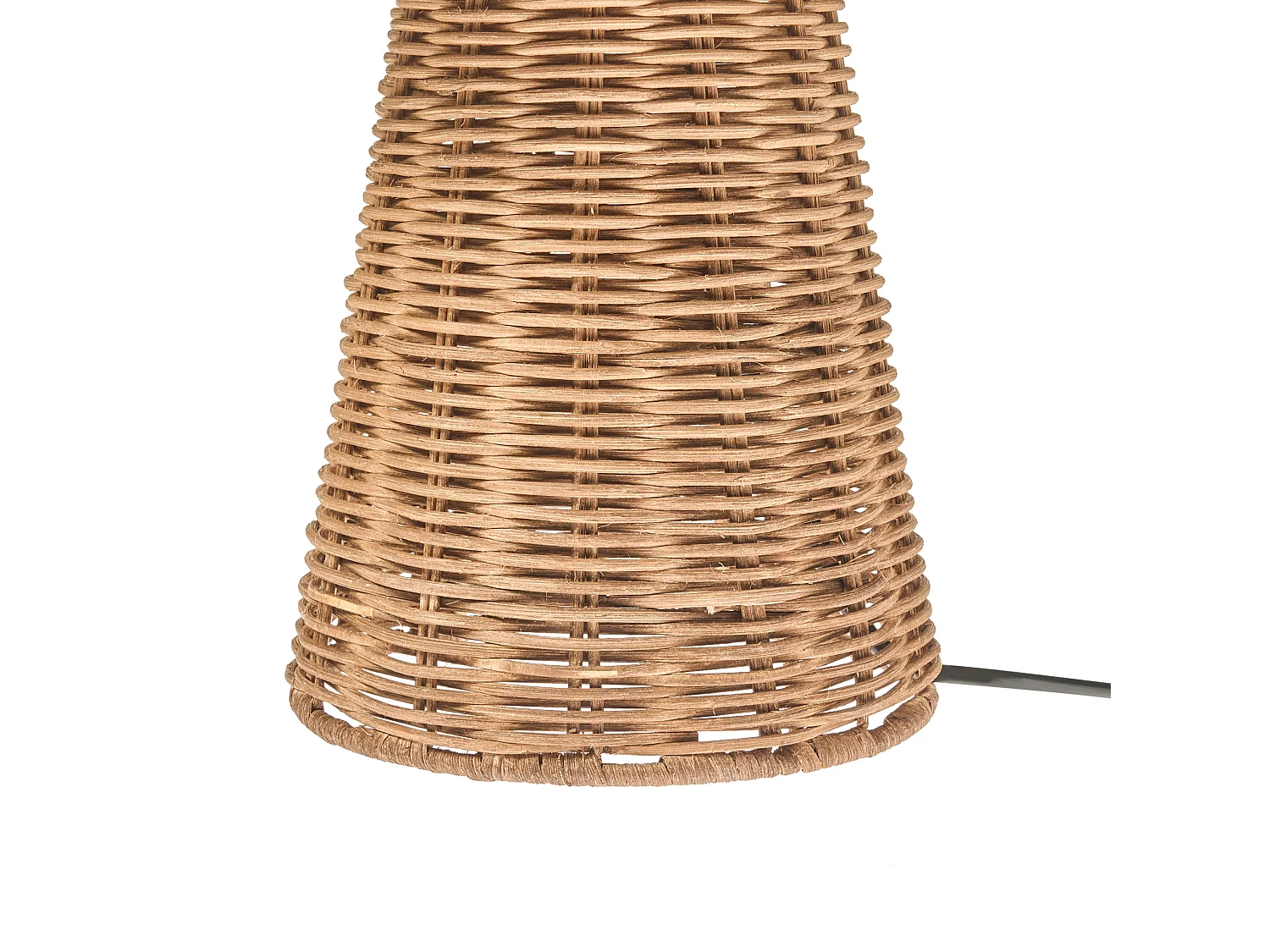 Lampe à poser Champignon ALERO Rotin Naturel