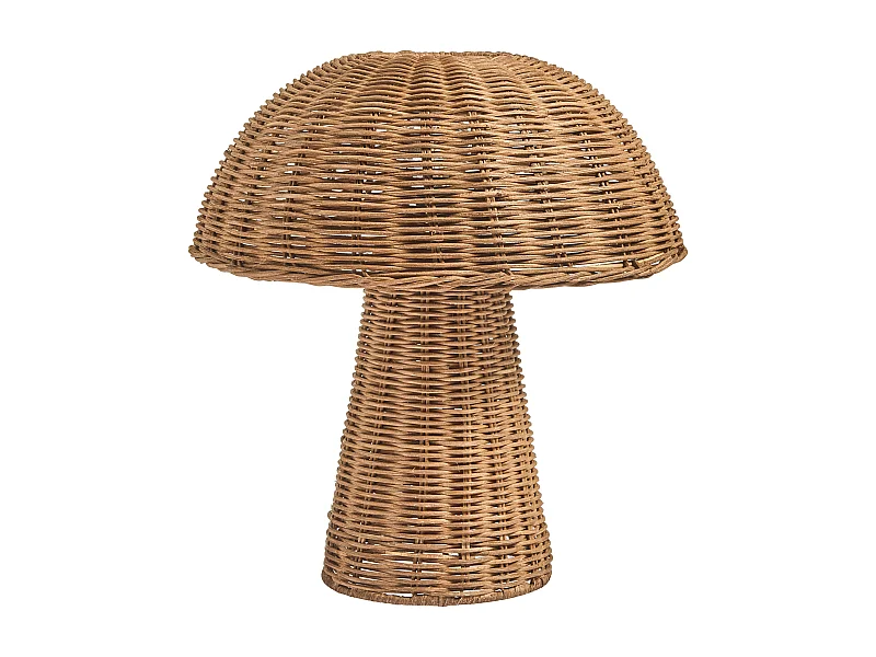 Lampe à poser Champignon ALERO Rotin Naturel