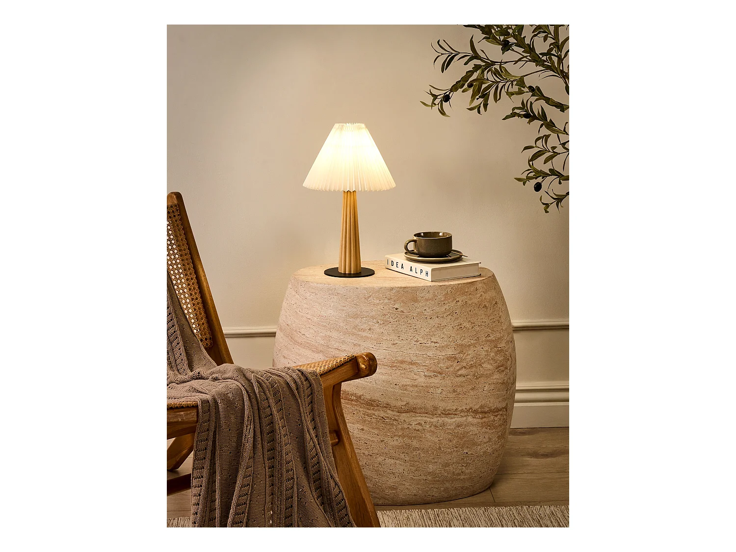 Lampe à poser ALIGIDE Bois Naturel