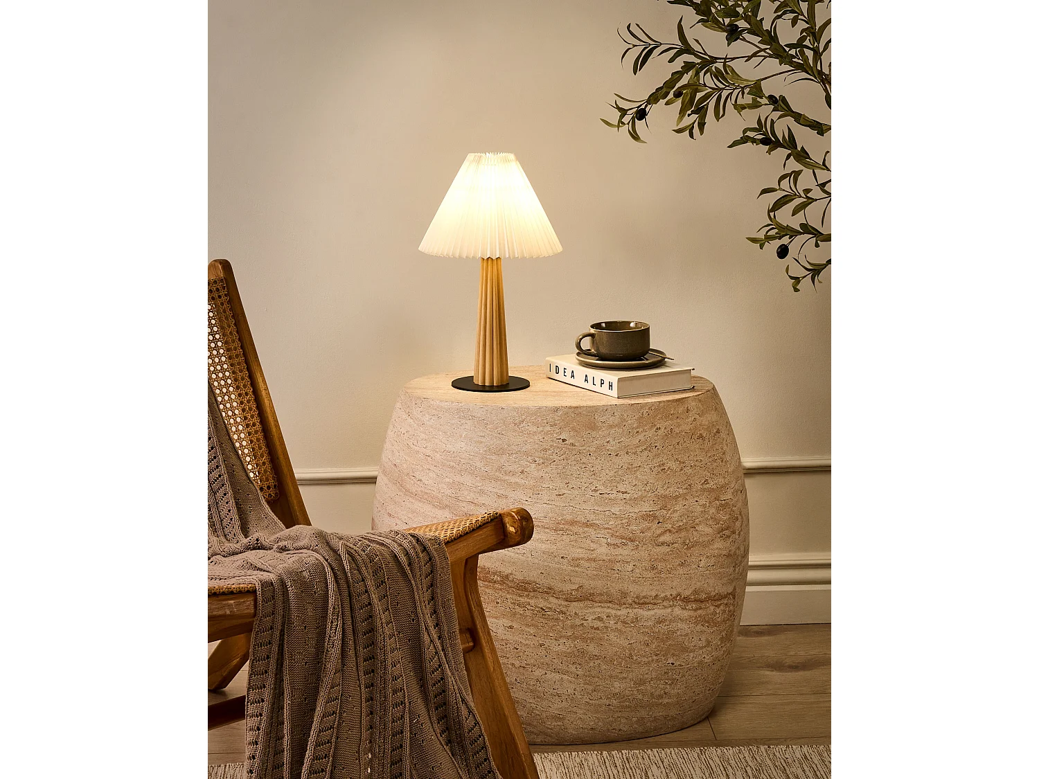 Lampe à poser ALIGIDE Bois Naturel