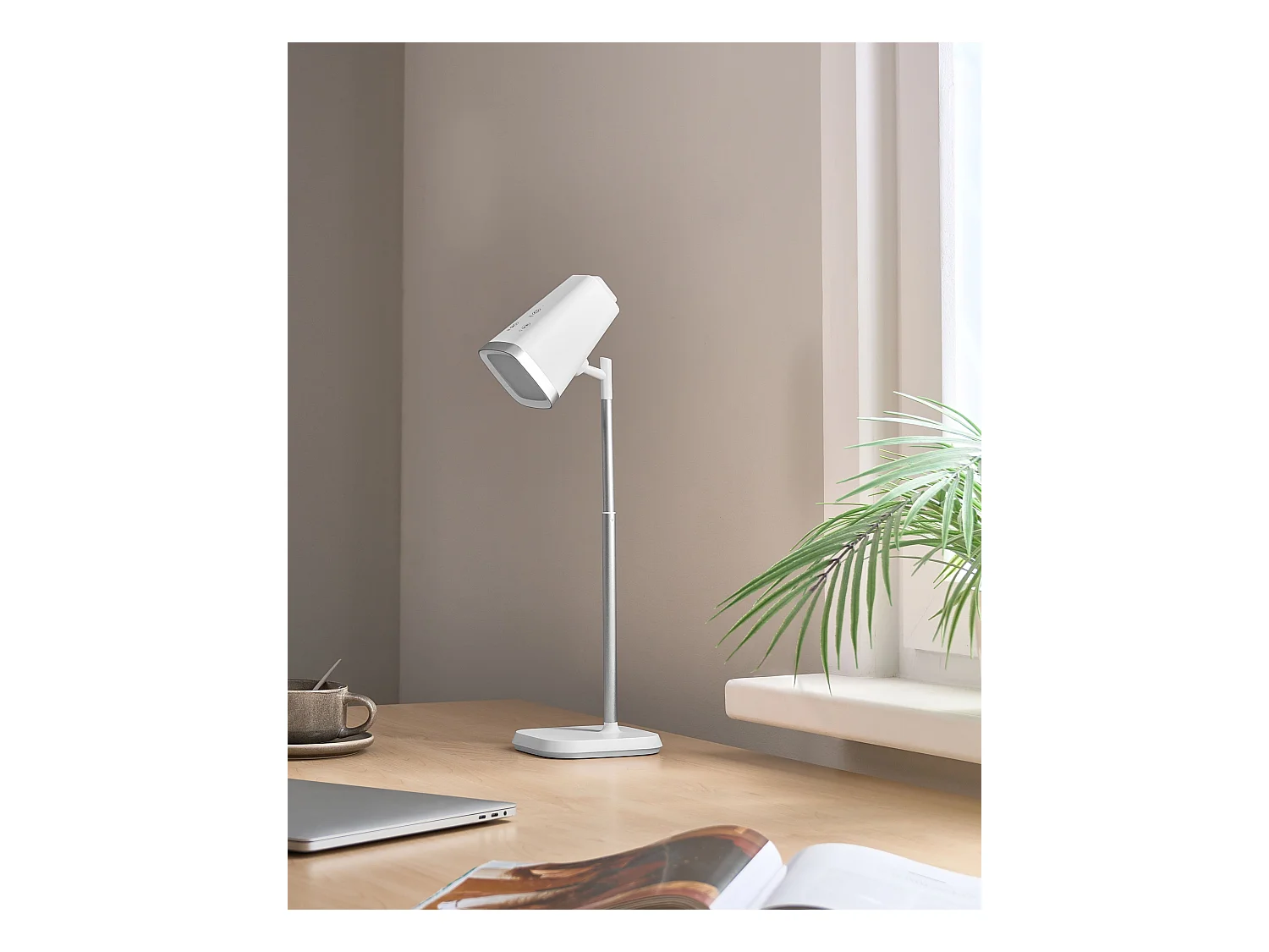 Lampe de bureau LED MUSCA Avec variateur Blanc