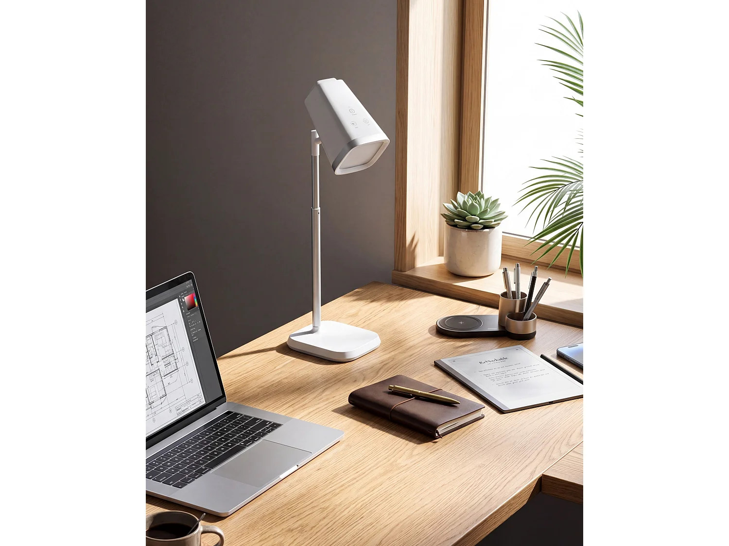 Lampe de table LED sans fil MUSCA Avec variateur Blanc